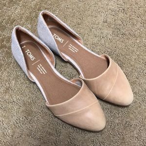 Toms Beige and Gray Flats